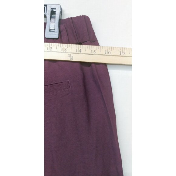 NWT A New Day Women's 6 Burgundy High-Rise Pleat Front Straight Trousers Pants - Picture 11 of 11